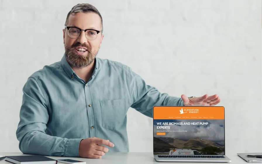 A web designer working on a high-performance design for a client of Kinross Website Design.